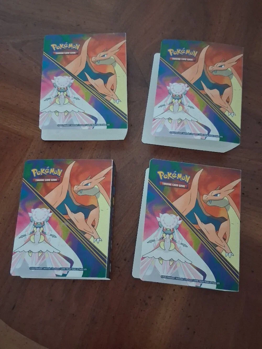 Lot of 4 New Pokémon Mini Portfolio Charizard Gengar Holds 60 Cards BINDERS ONLY
